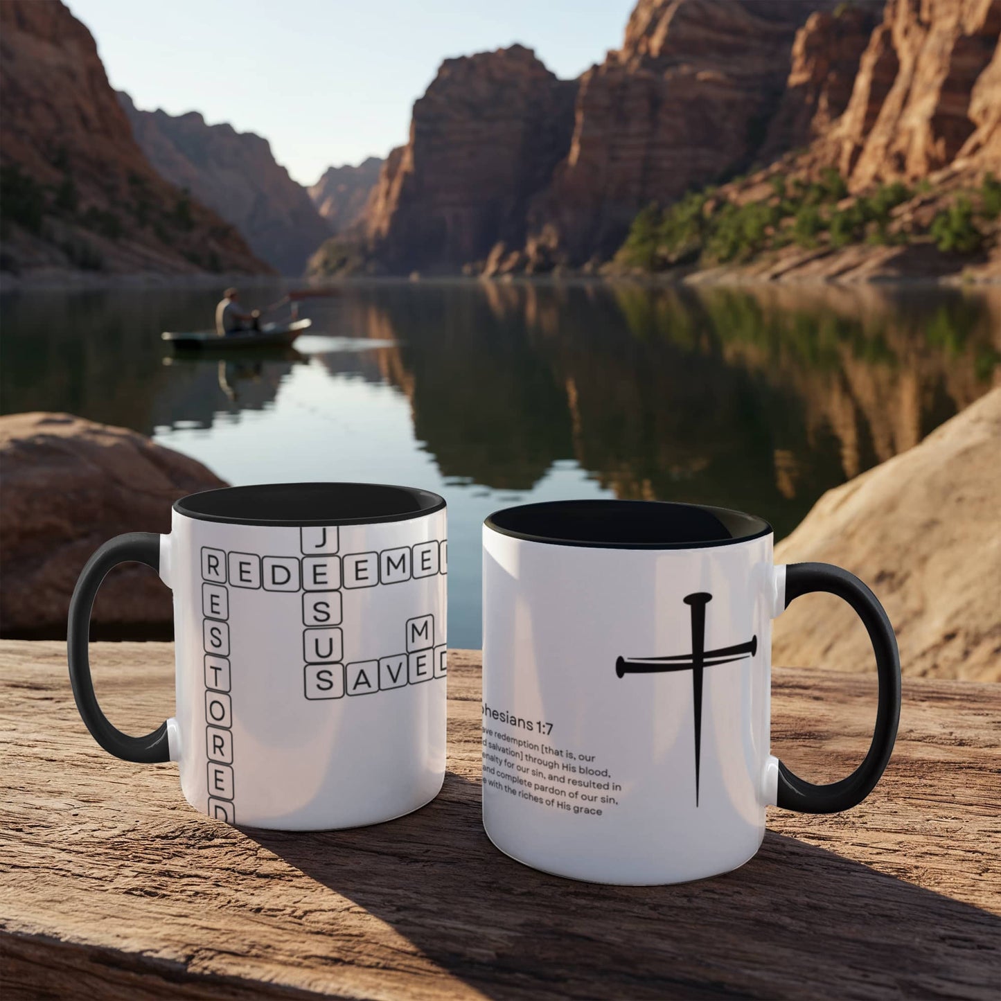 Redeemed Restored Saved Ephesians 1:7 Color Mug